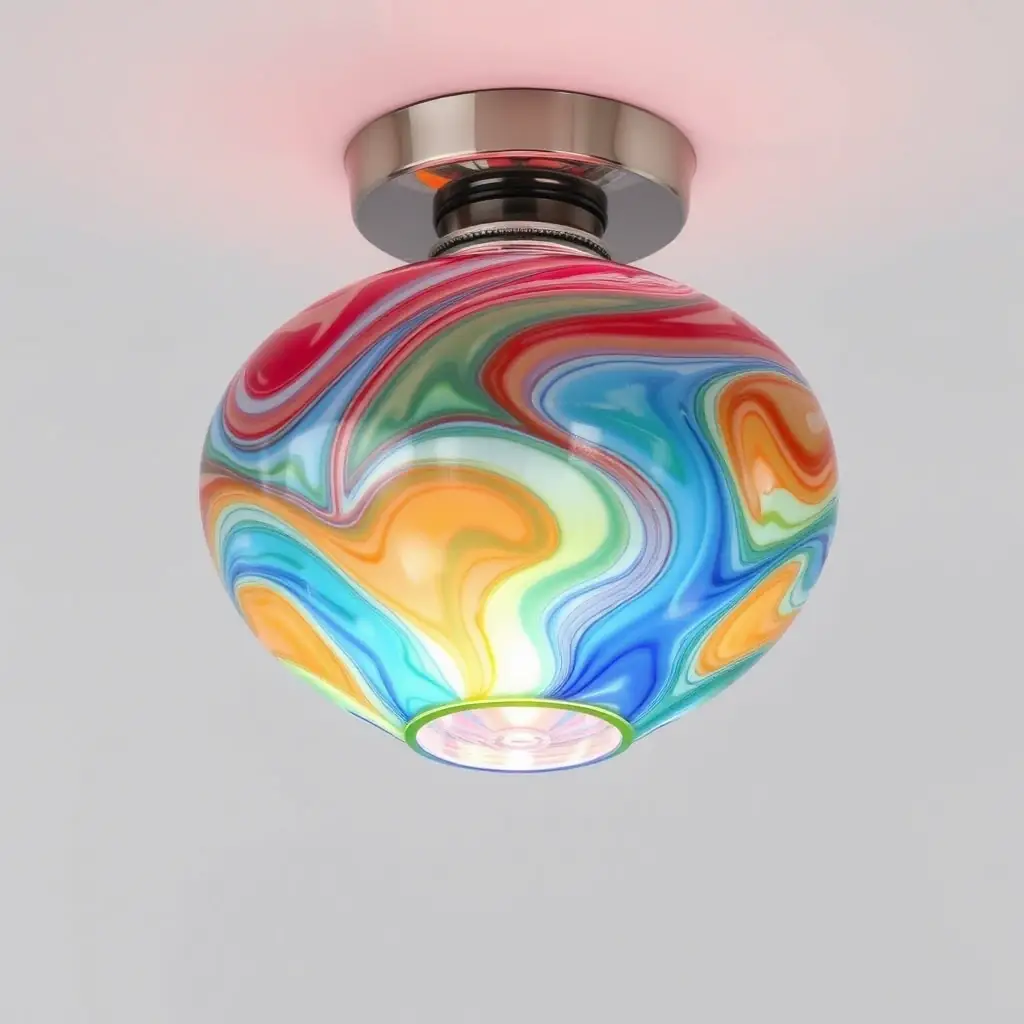 Artisan Glass Shade Ceiling Light