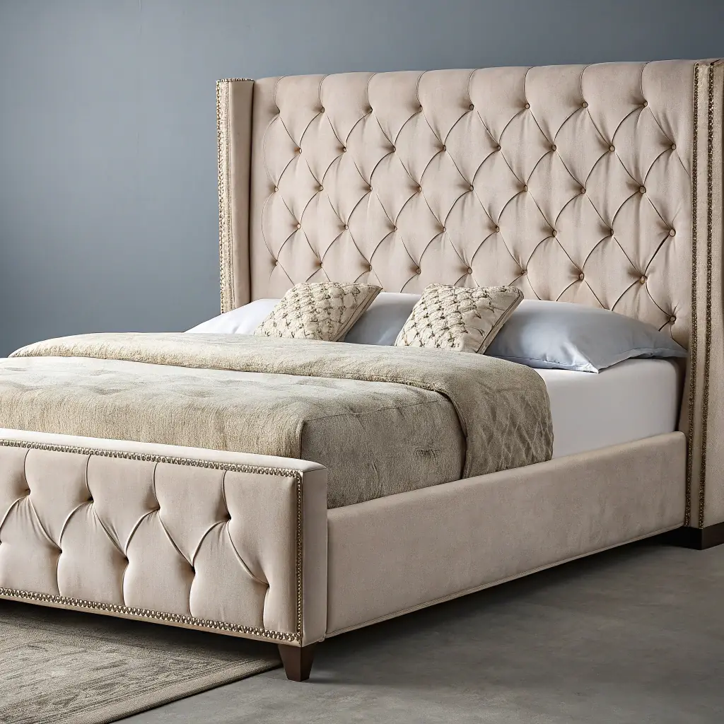 Upholstered King Bed with Storage