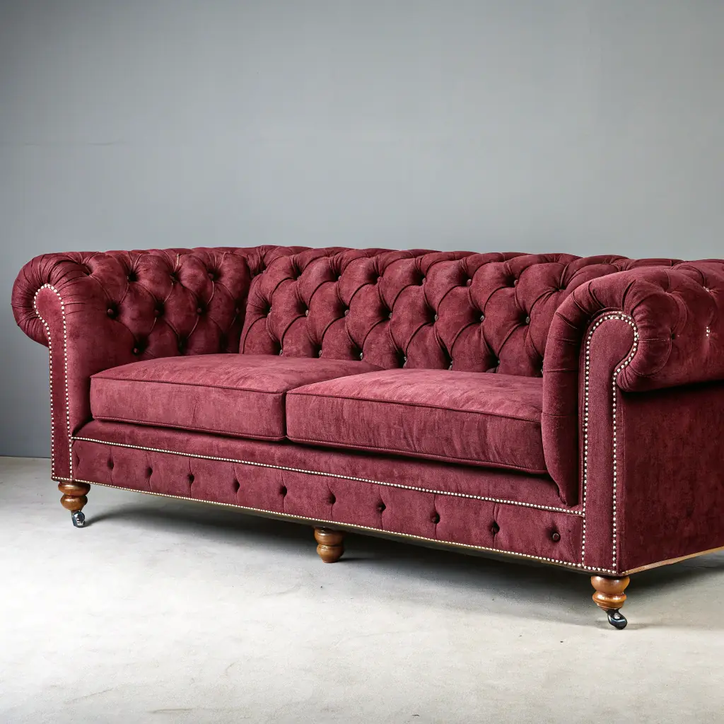 Rustic Leather Chesterfield Sofa